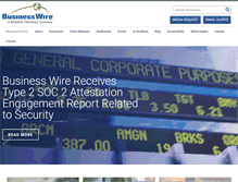 Tablet Screenshot of newsroom.businesswire.com