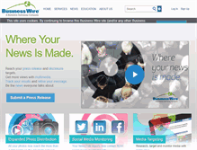Tablet Screenshot of businesswire.com